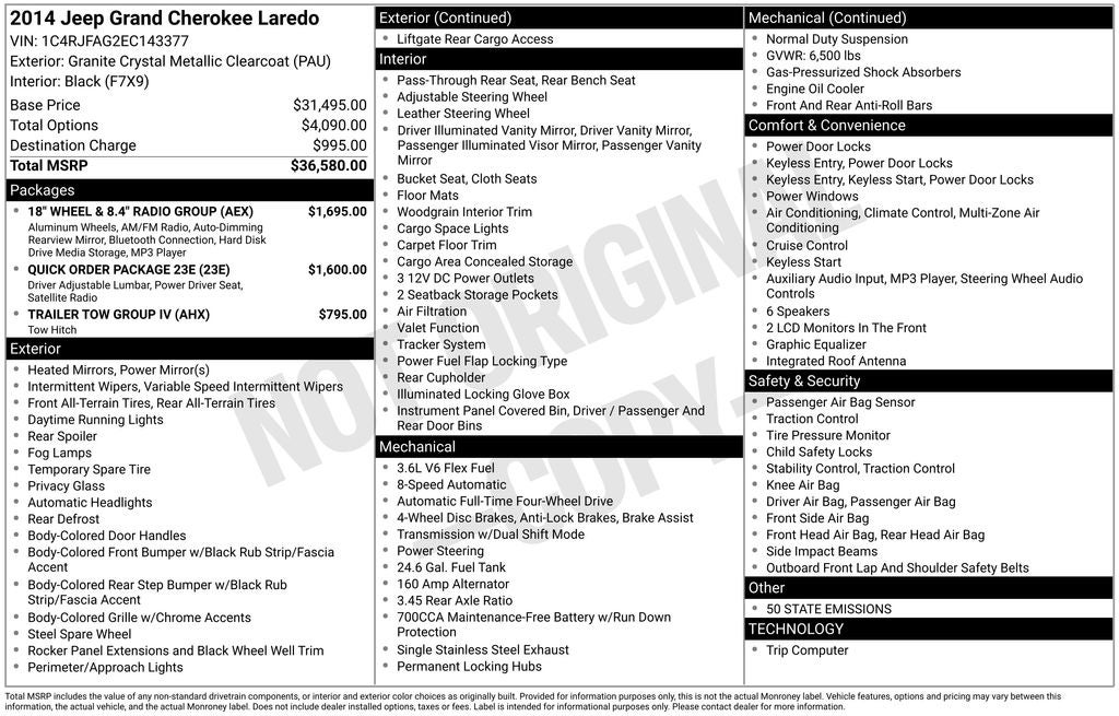 2014 Jeep Grand Cherokee Laredo