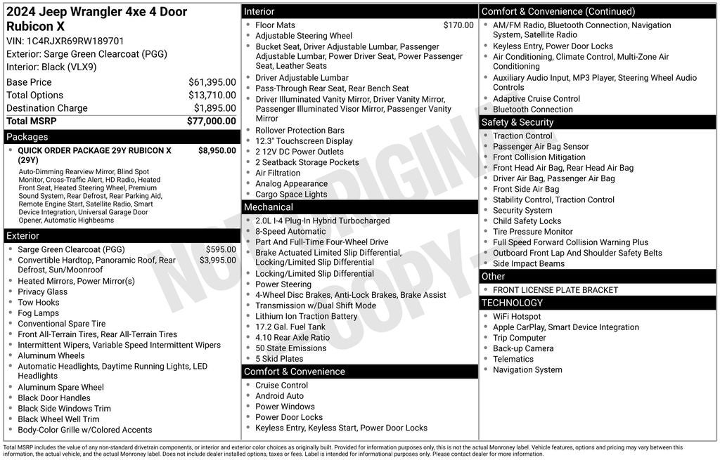 2024 Jeep Wrangler Rubicon X 4xe