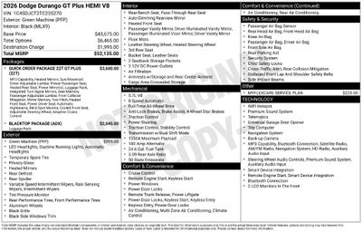 2026 Dodge Durango GT Plus HEMI V8