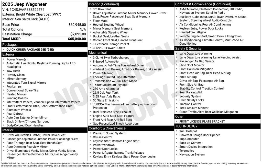 2025 Jeep Wagoneer Base