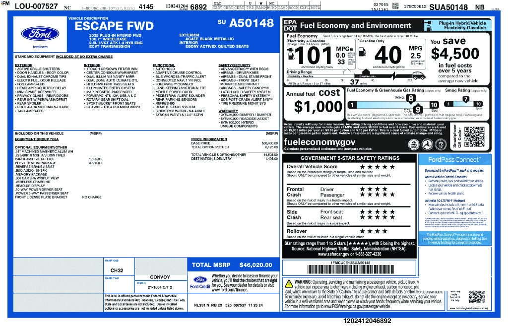 2025 Ford Escape Plug-In Hybrid Base