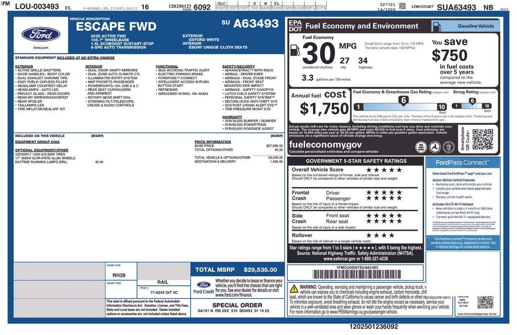 2025 Ford Escape Active