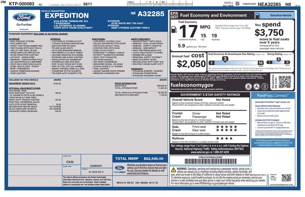 2022 Ford Expedition Timberline