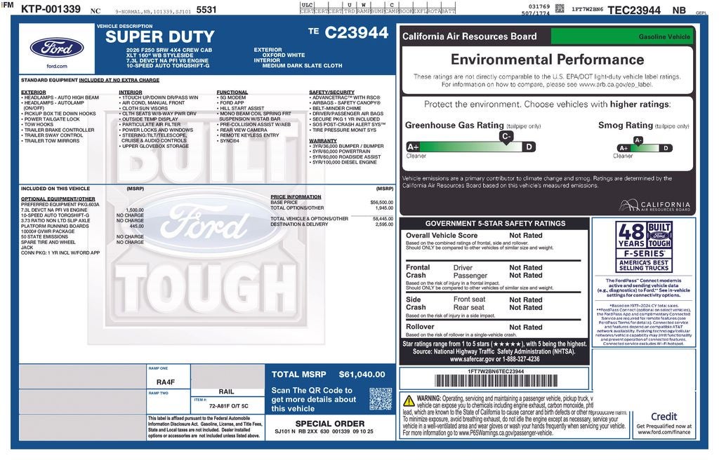 2026 Ford F-250SD XLT