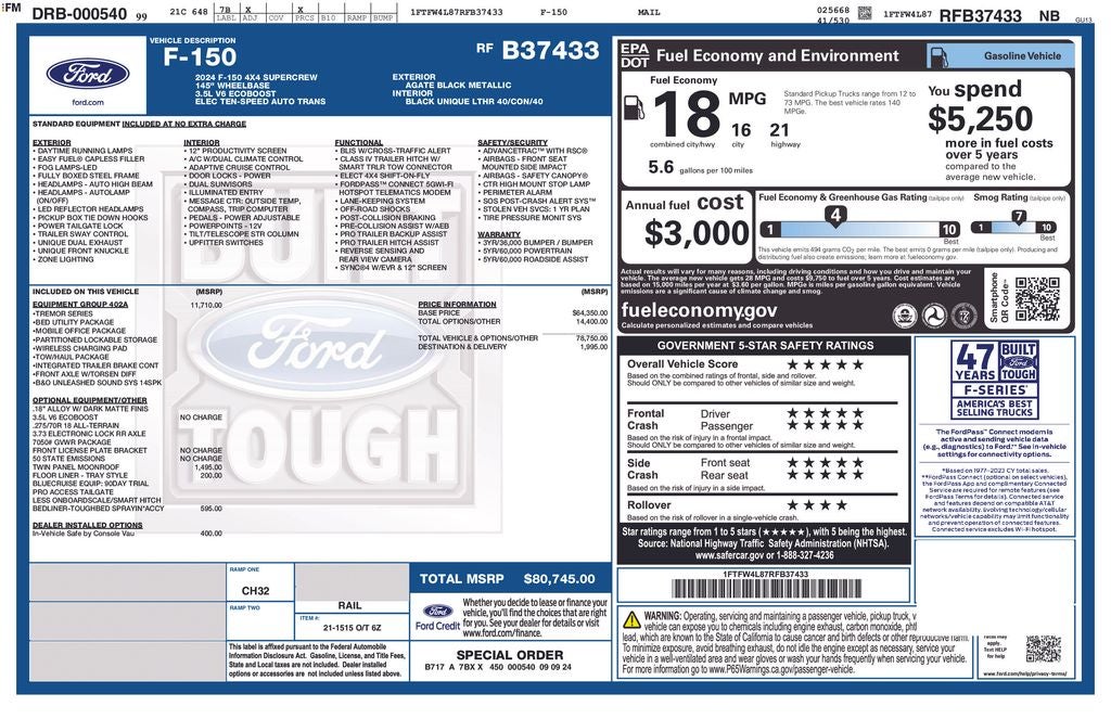 2024 Ford F-150 Tremor