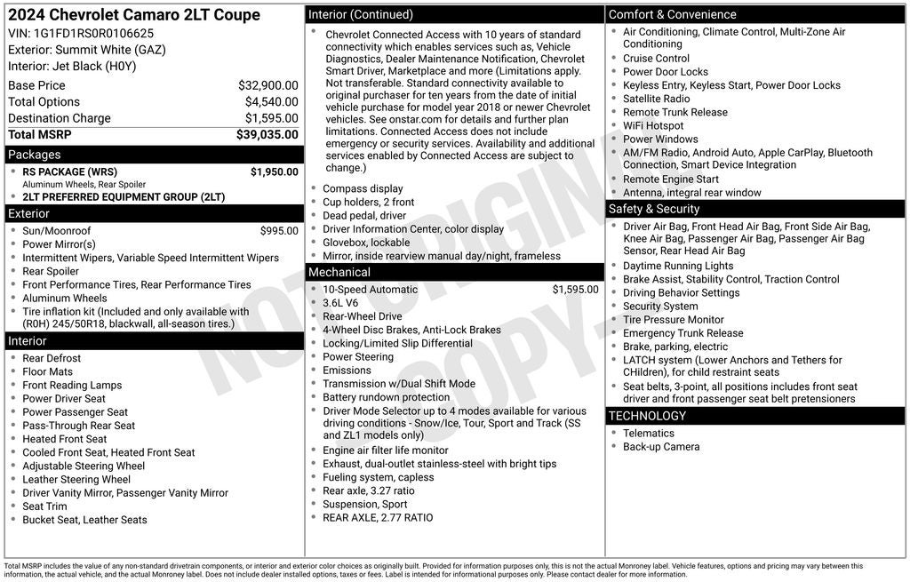 2024 Chevrolet Camaro 2LT 2LT