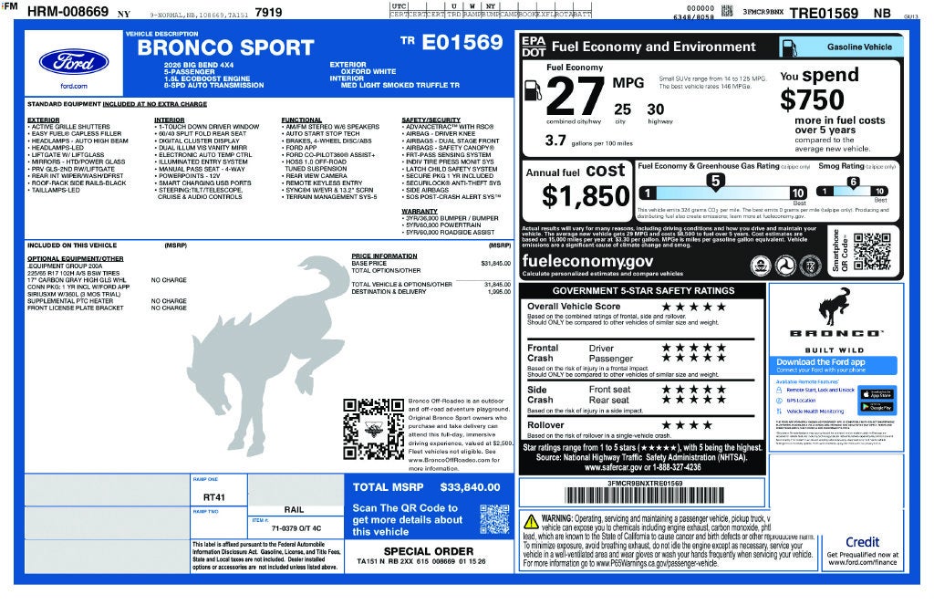 2026 Ford Bronco Sport Big Bend