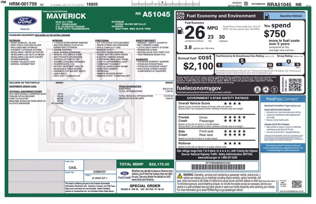 2024 Ford Maverick XLT