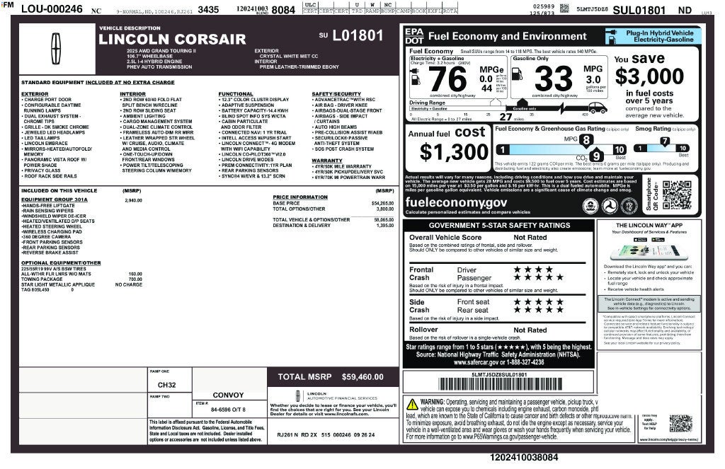 2025 Lincoln Corsair Plug-In Hybrid Grand Touring