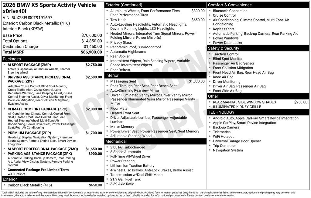 2026 BMW X5 xDrive40i