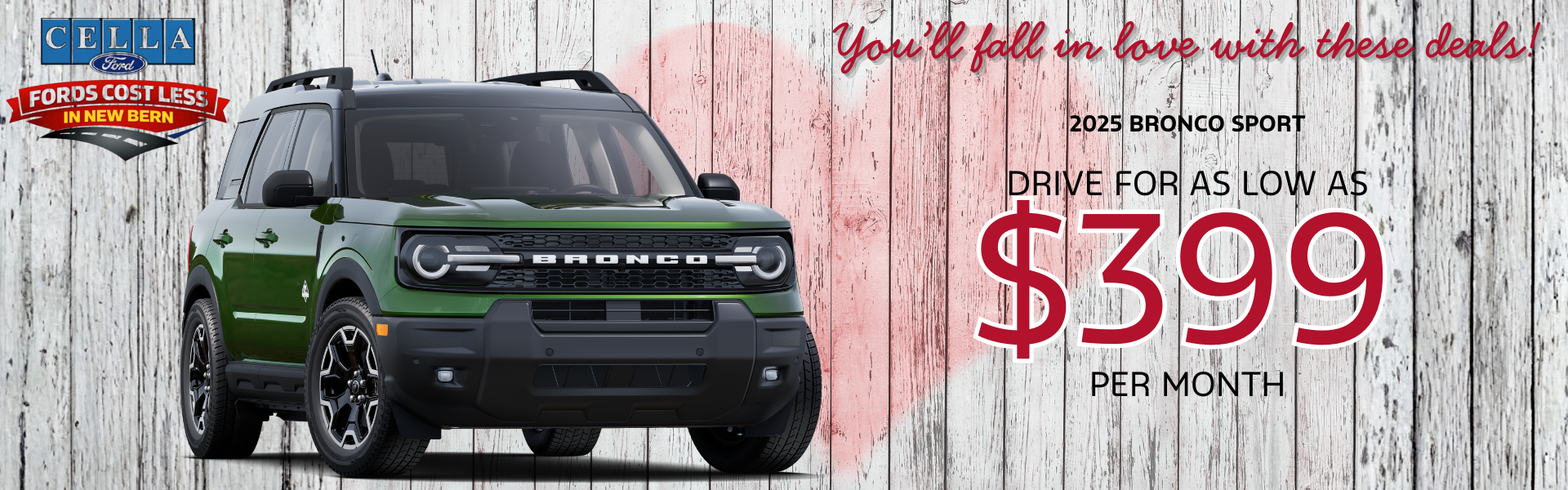 2025 Ford Bronco Sport - Lease for $399 per month