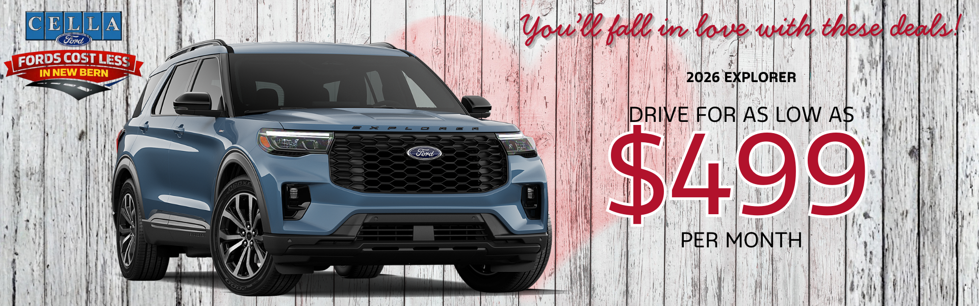 2026 Ford Explorer - Lease for $399 per month