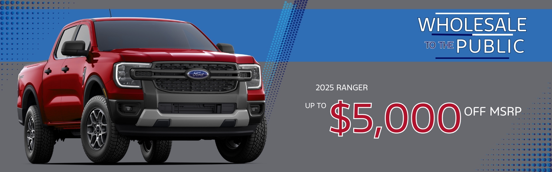 2025 Ranger XLT: Up to $5,000 off MSRP