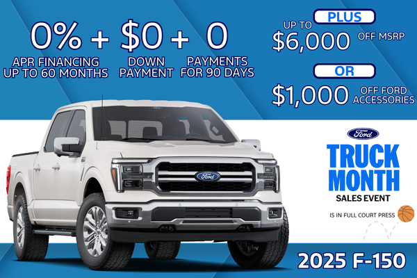 2025 F-150: 0%/60 + $0 Down