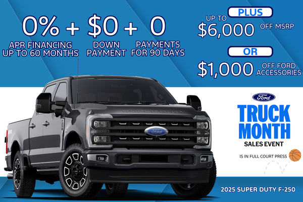 2025 Super Duty: 0%/60 months + $0 Down 